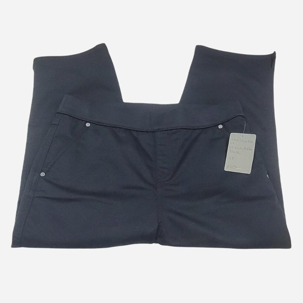 Intro Black Stretch Petite Trousers Work Pants Size 4P